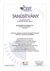 9001 tanúsítvány - egrokorr.hu